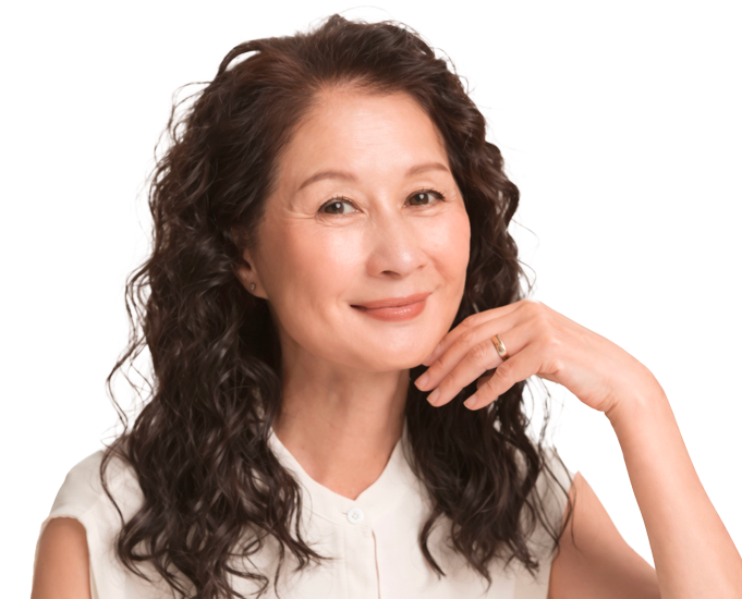 Smiling woman reviewing at-home health screening options